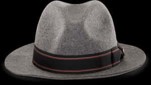 Classic Fedora Hat Black Band PNG image with transparent background