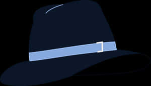 Classic Fedora Hat Illustration PNG image with transparent background