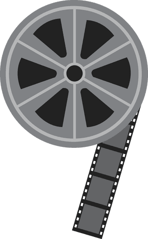 Classic Film Reel Icon PNG image with transparent background