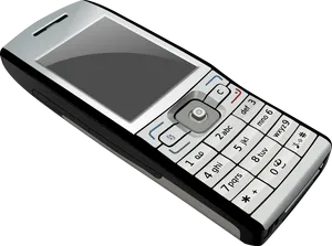 Classic Flip Phone Vector Illustration PNG Image