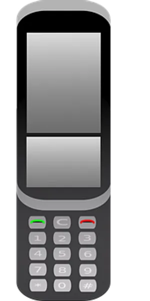 Classic Flip Phone Vector PNG Image