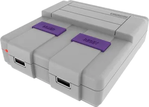 Classic Game Console3 D Render PNG Image