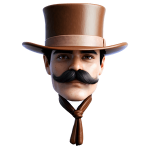 Classic Gentleman Mustache PNG 05042024 PNG