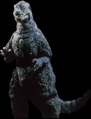 Classic Godzilla Figure Isolated PNG image with transparent background