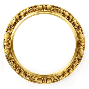 Classic Gold Circle Frame Png Uir PNG Image