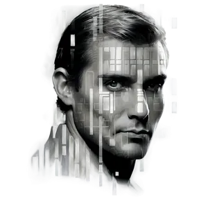 Classic Grayscale Portrait Png Vxh PNG Image