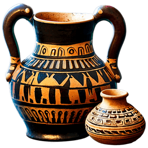 Classic Greek Pottery PNG 06202024 PNG with transparent background