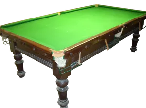 Classic Green Pool Table PNG Image