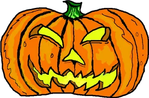 Classic Halloween Jack O Lantern PNG Image