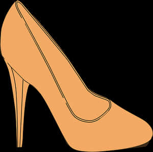 Classic High Heel Pump Illustration PNG with transparent background