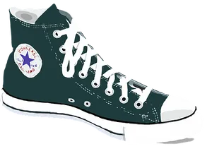 Classic High Top Sneaker Illustration PNG Image