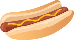 Classic Hot Dog Illustration PNG Image