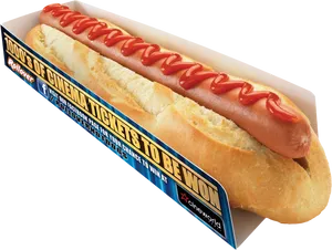 Classic Hot Dogwith Ketchup PNG Image