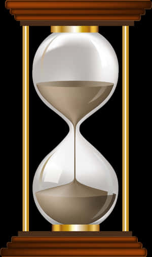 Classic Hourglass Vector Illustration PNG with transparent background