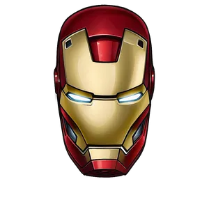 Classic Iron Man Helmet Art Png Vac PNG Image