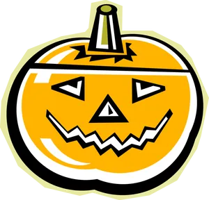 Classic Jack O Lantern Cartoon PNG Image