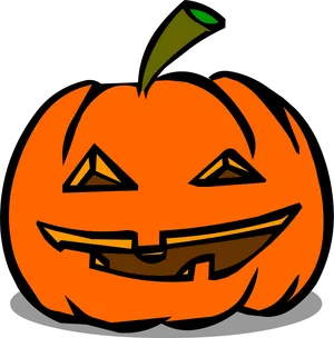 Classic Jack O Lantern Face PNG Image