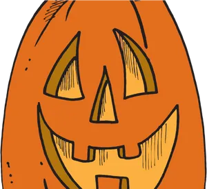 Classic Jack O Lantern Face PNG Image