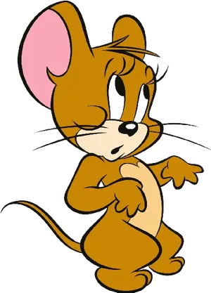 Classic Jerry Mouse Standing PNG Image