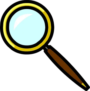 Classic Magnifying Glass Vector PNG Image