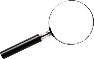 Classic Magnifying Glasson Black Background PNG Image