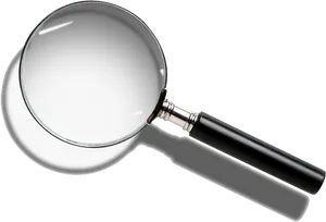 Classic Magnifying Glasson Black Background PNG Image