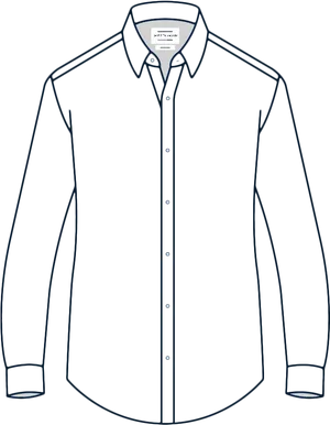 Classic Mens Dress Shirt Illustration PNG Image