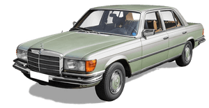 Classic Mercedes Benz Sedan PNG image with transparent background
