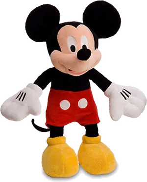 Classic Mickey Mouse Plush Toy PNG Image