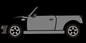 Classic Mini Cooper Side View Vector PNG image with transparent background