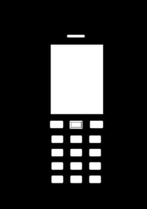 Classic Mobile Phone Icon PNG image with transparent background