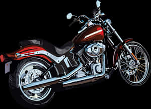 Classic Motorcycle Illustration PNG with transparent background