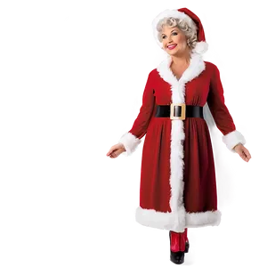 Classic Mrs Claus Costume Png Pqw PNG Image