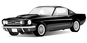 Classic Muscle Car Illustration PNG Image