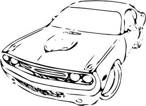 Muscle Car Sketch - Car Sketch Png, Transparent Png PNG image with transparent background