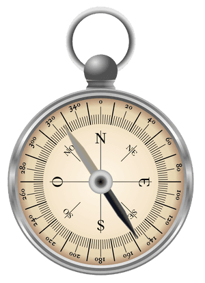 Classic Navigation Compass PNG image with transparent background
