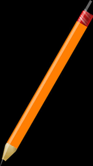 Classic Orange Pencil PNG