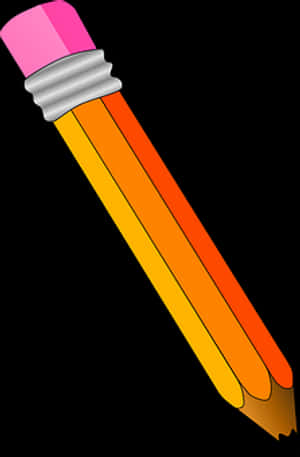 Classic Orange Pencil Illustration PNG with transparent background