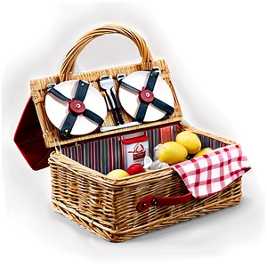 Classic Picnic Basket Png 5 PNG Image