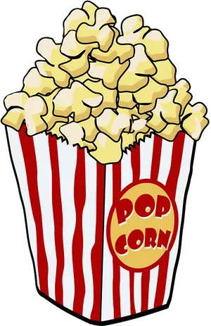 Classic Popcorn Box Clipart PNG Image