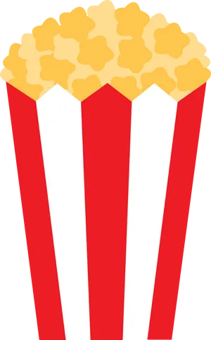 Classic Popcorn Box Clipart PNG Image