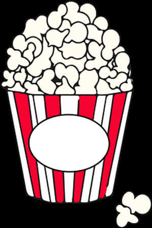 Classic Popcorn Bucket Clipart PNG image with transparent background