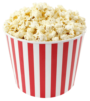 Classic Popcorn Bucket Full PNG image with transparent background