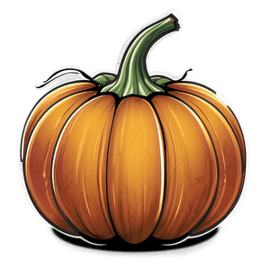 Classic Pumpkin Outline Design PNG 41 PNG