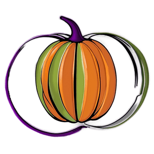 Classic Pumpkin Outline Design PNG vdn PNG