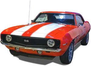 Classic Red Chevrolet Camaro S S PNG Image