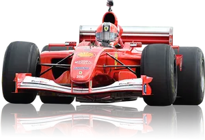 Classic Red F1 Racing Car PNG Image