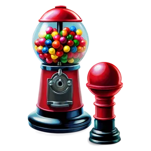 Classic Red Gumball Machine Png 30 PNG Image