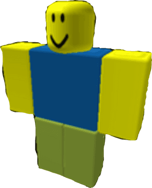 Classic Roblox Avatar Smile PNG image with transparent background