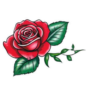 Classic Rose Tattoo Design Png Fgg PNG Image